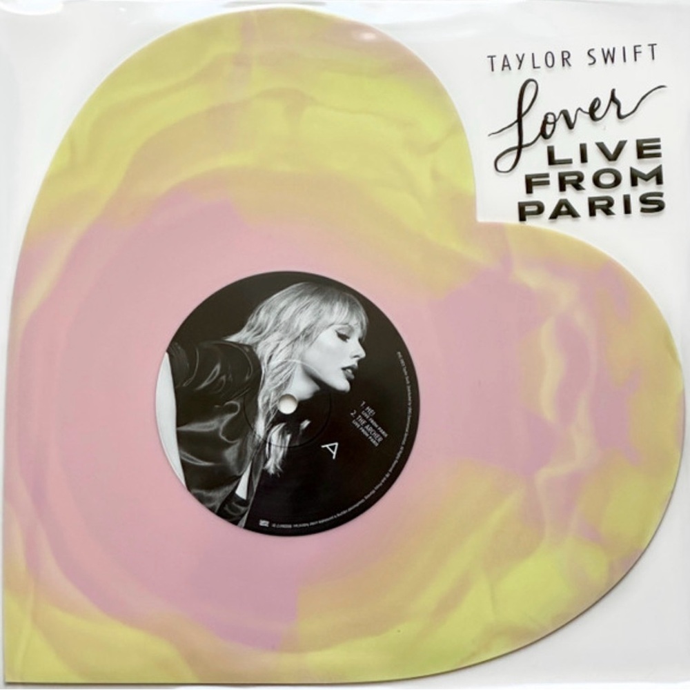 Taylor Swift Heart-Shaped Vinyl - Lover Live From Paris 2025!